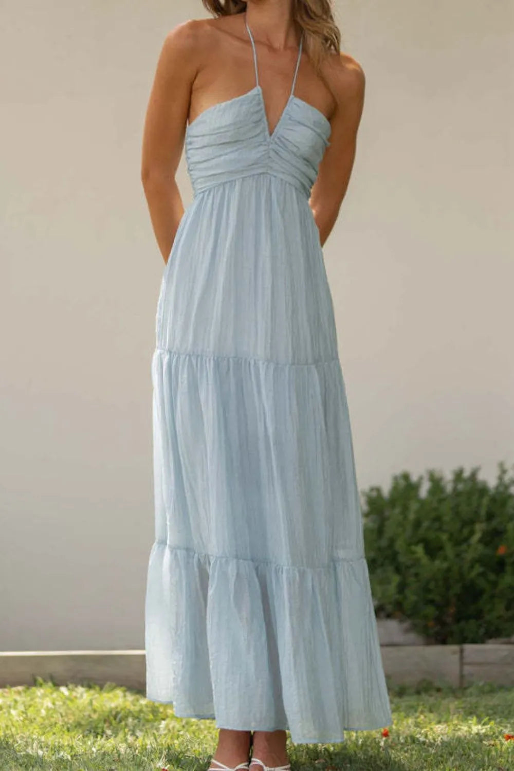 Tiered Halter Neck Cami Dress - alternate view 7