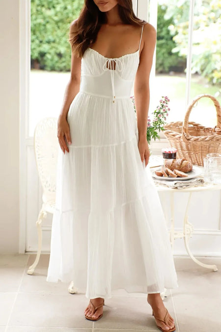 Ruched Smocked Back Cami Dress - alternate view 3
