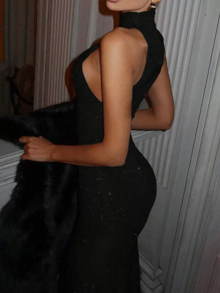 Sequin Sleeveless Maxi Dress - alternate view 5