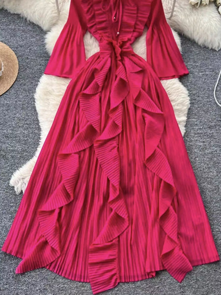 Ruffled A-Line Midi Dress - alternate view 9