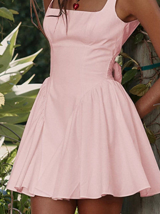 Backless Square Neck Mini Dress - alternate view 6