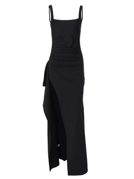Slit Square Neck Maxi Dress - alternate view 5