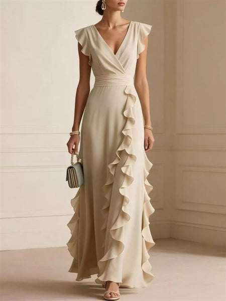 Ruffled Surplice Maxi Dress - alternate view 3