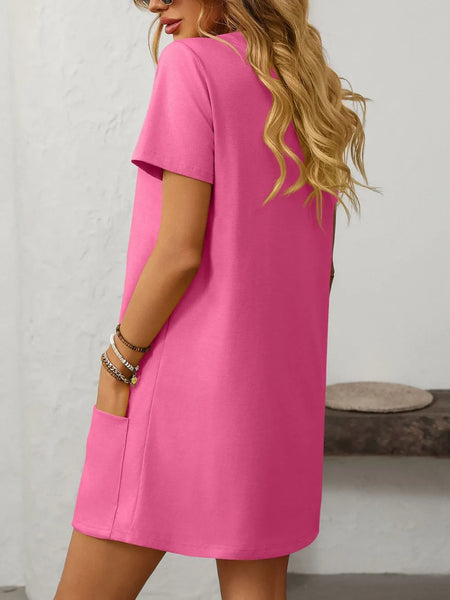 Mandy Square Neck Short Sleeve Mini Dress - alternate view 14
