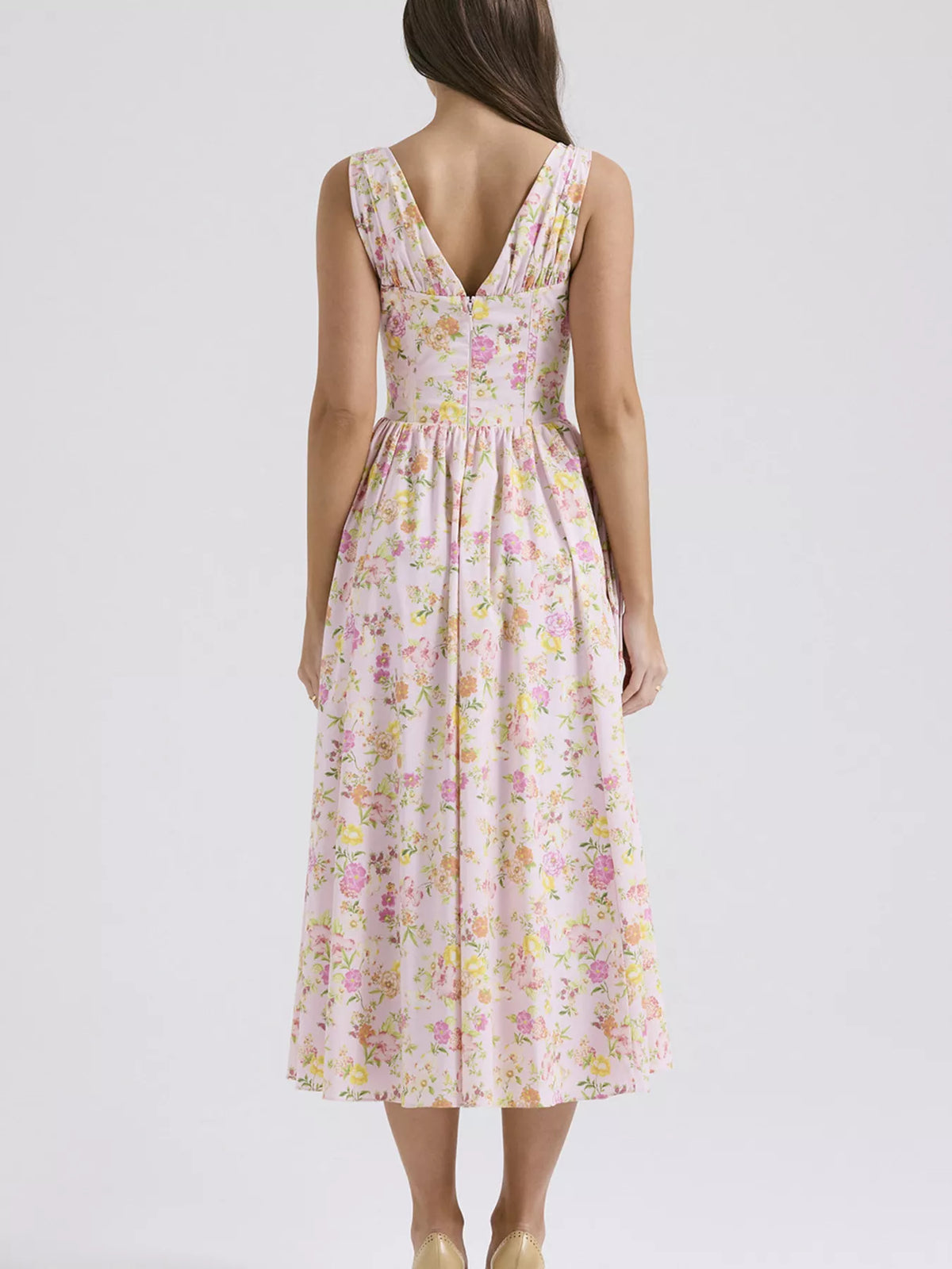 V-Neck Sleeveless Midi Dress - alternate view 8