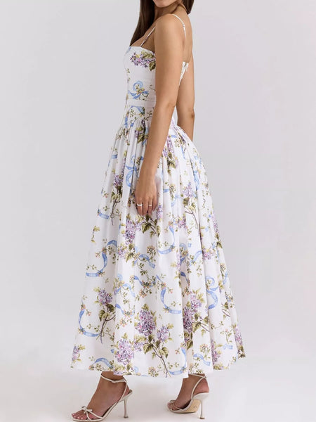 Floral Spaghetti Straps Midi Dress - alternate view 31