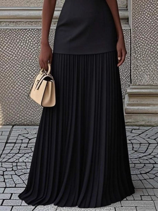 Sleeveless Pleated Maxi Dress - alternate view 6