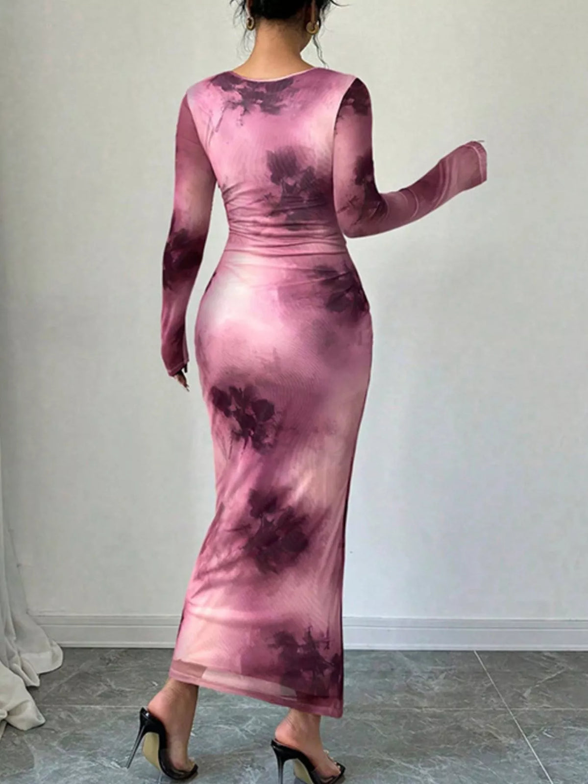 Tie-Dye Bodycon Maxi Dress - alternate view 5