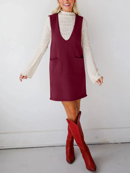 Sleeveless Knit Dress with Pockets - alternate view 15