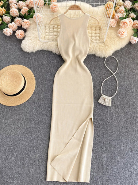 Knot Back Sleeveless Knit Bodycon Midi Dres - alternate view 15
