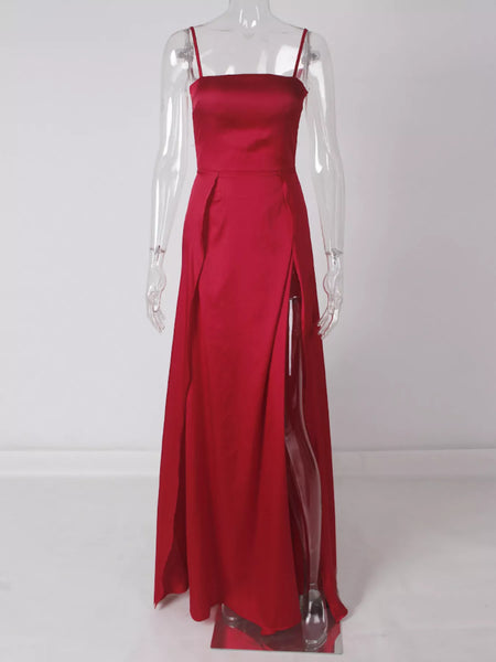 Spaghetti Strap High-Slit Maxi Dress - alternate view 13