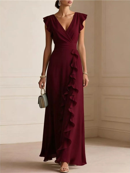 Ruffled Surplice Maxi Dress - alternate view 15