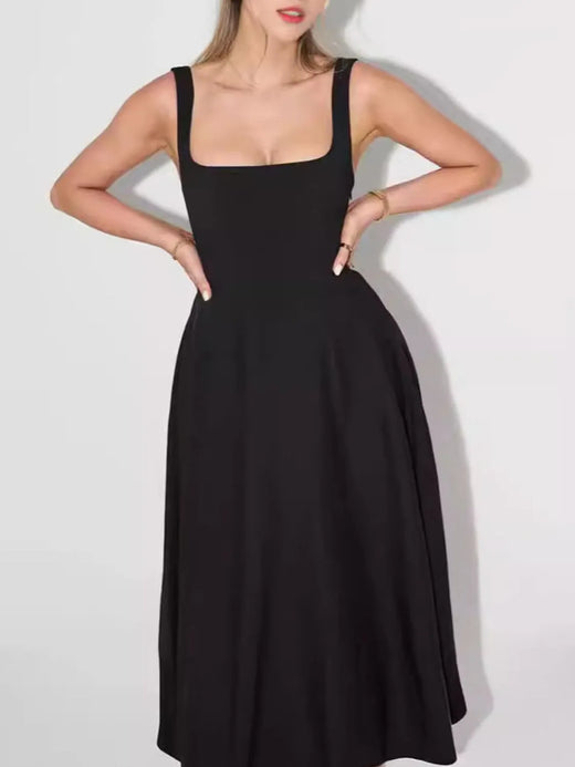 Square Neck Sleeveless Midi Dress - alternate view 4