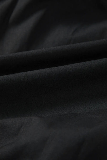 Button Down Puff Sleeve Ruffle Hem Dress - alternate view 9