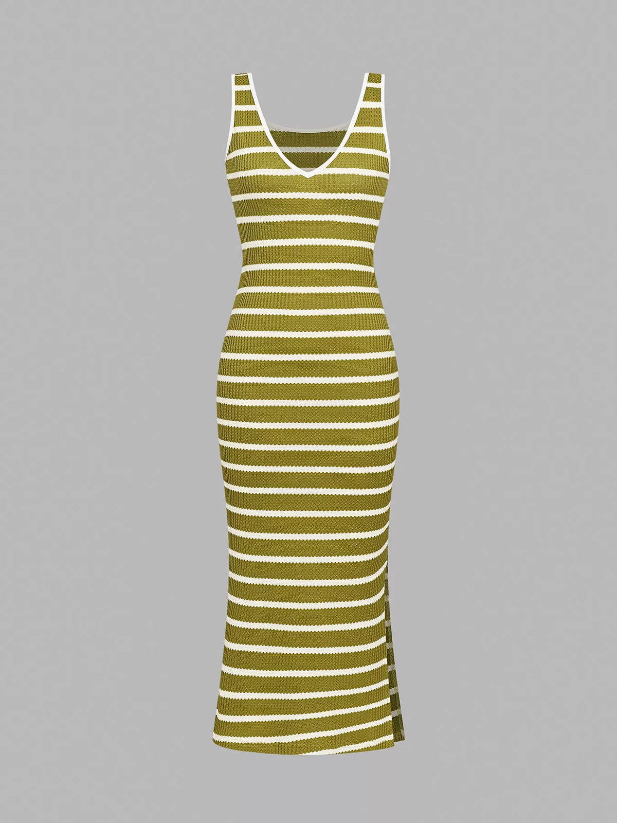 Striped Bodycon Knit Midi Dress - alternate view 11