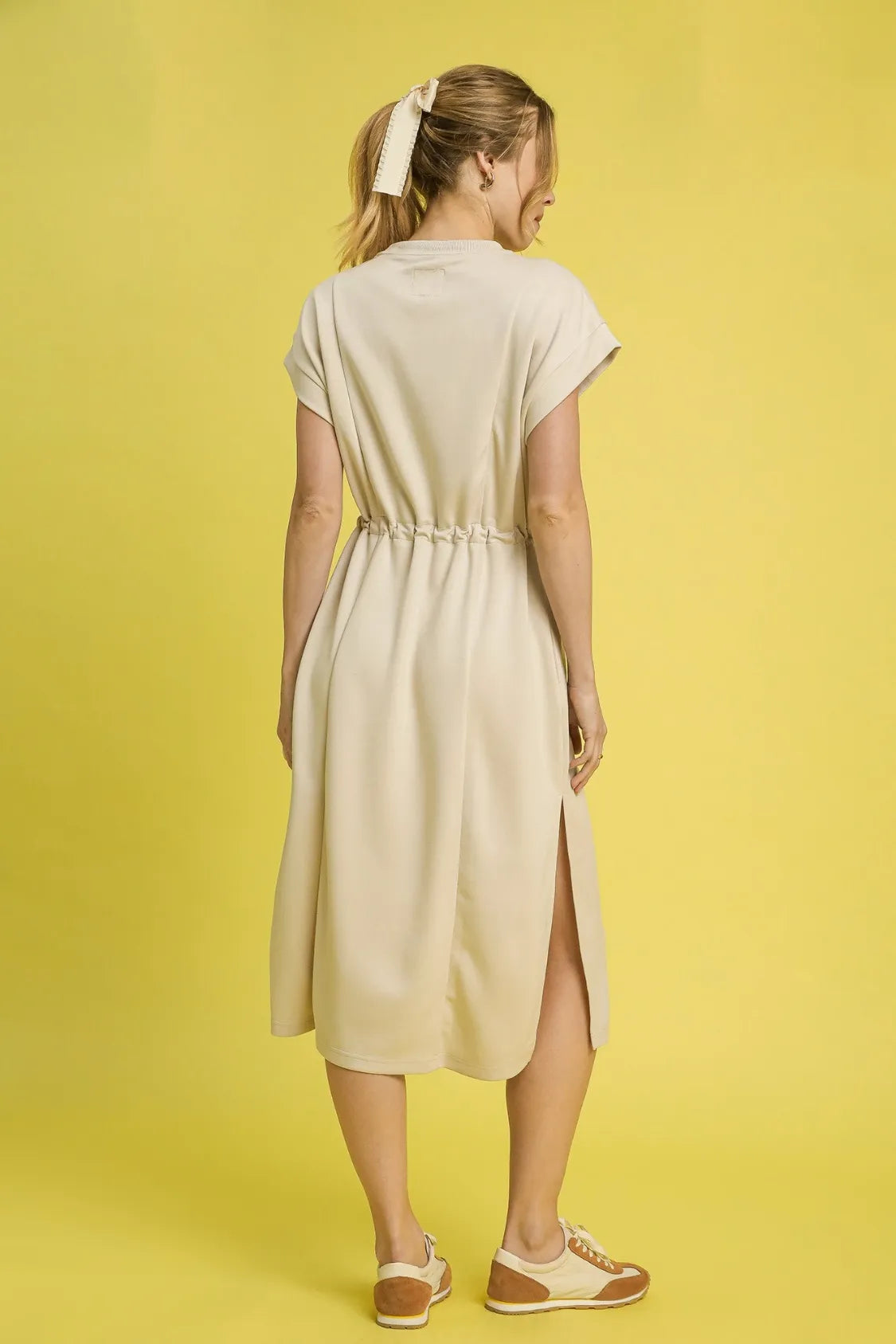 Umgee Side Slit Short Sleeve Midi Tee Dress - alternate view 2