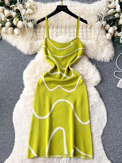Wave Pattern Knit Midi Dress - alternate view 4