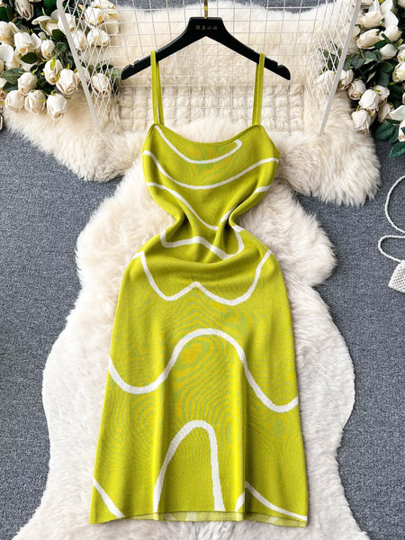 Wave Pattern Knit Midi Dress - alternate view 4