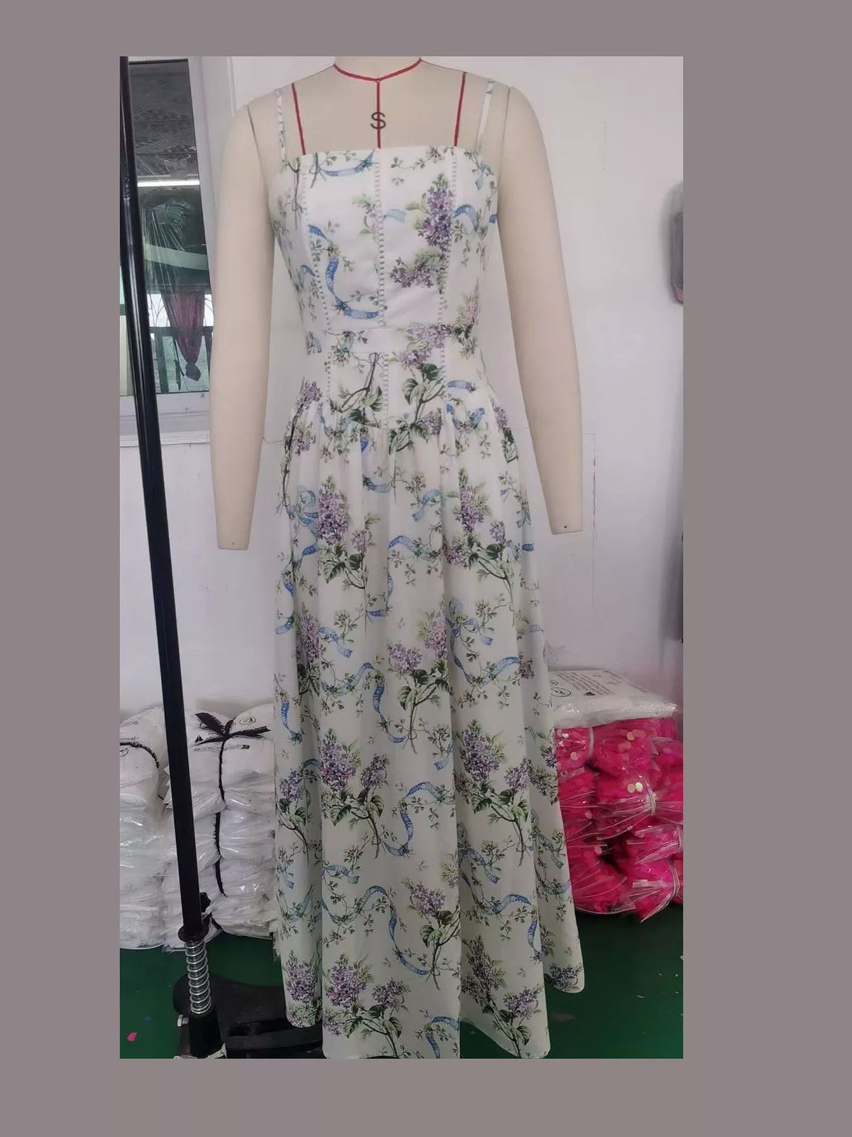 Floral Spaghetti Straps Midi Dress - alternate view 34