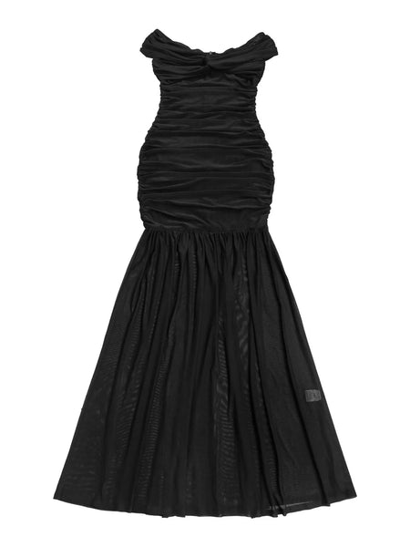 Off-Shoulder Ruched Mermaid Maxi Dress - alternate view 9