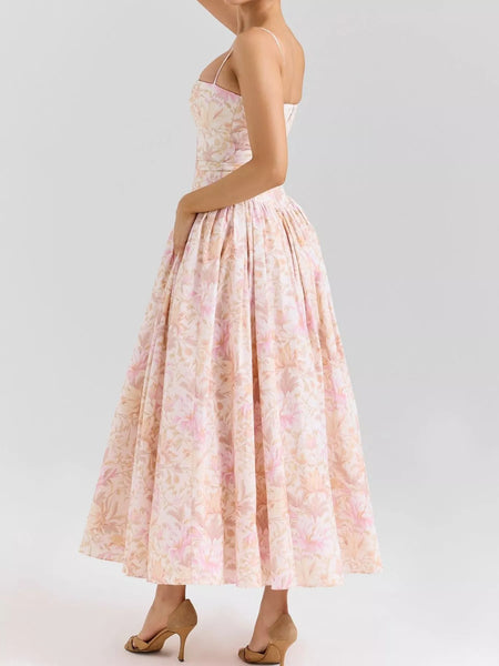 Floral Spaghetti Straps Midi Dress - alternate view 52
