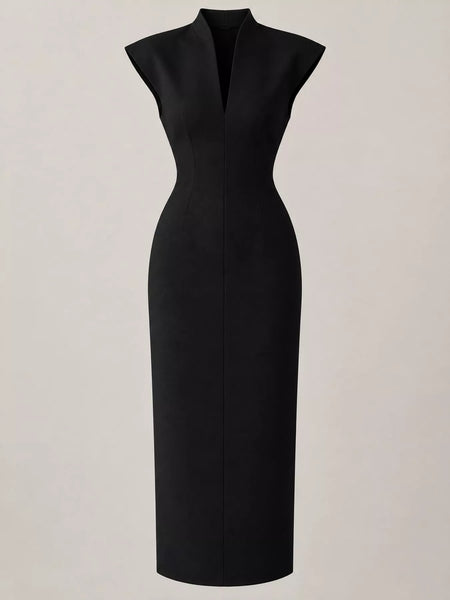 Slit Sleeveless Bodycon Midi Dress - alternate view 8