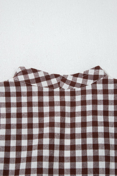 Gingham Zip-Front Midi Dress - alternate view 11