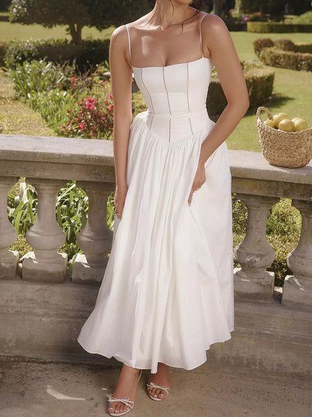 Floral Spaghetti Straps Midi Dress - alternate view 2