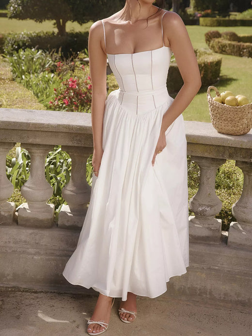 Floral Spaghetti Straps Midi Dress - alternate view 2