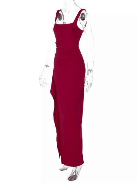 Slit Square Neck Maxi Dress - alternate view 16