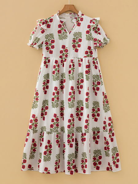 Floral Print Casual Mini Dress - alternate view 6