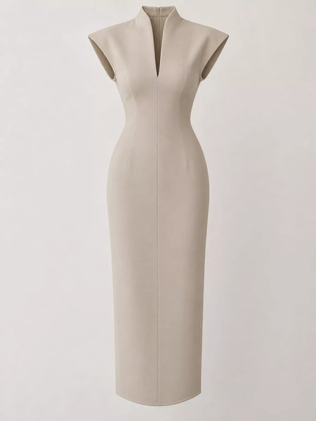 Slit Sleeveless Bodycon Midi Dress - alternate view 13