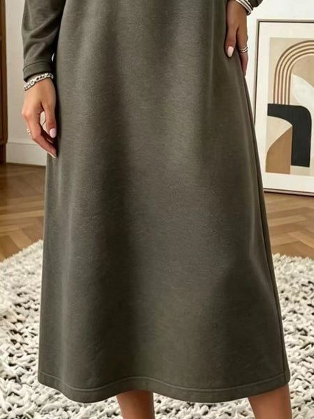 Polo Collar Long Sleeve Midi Dress - alternate view 15