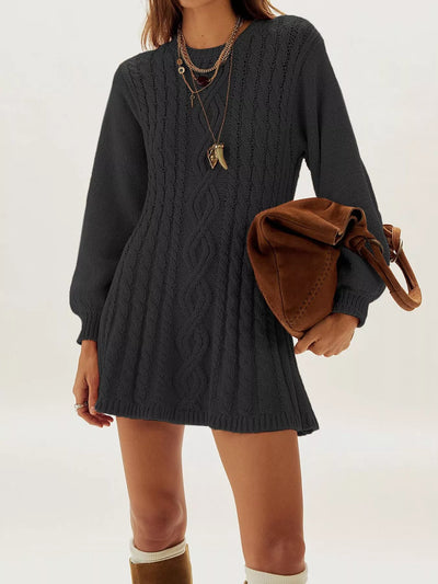 Cable Knit Sweater Mini Dress - alternate view 5