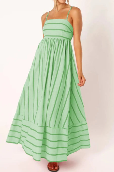 Striped Square Neck Cami Dress - alternate view 22