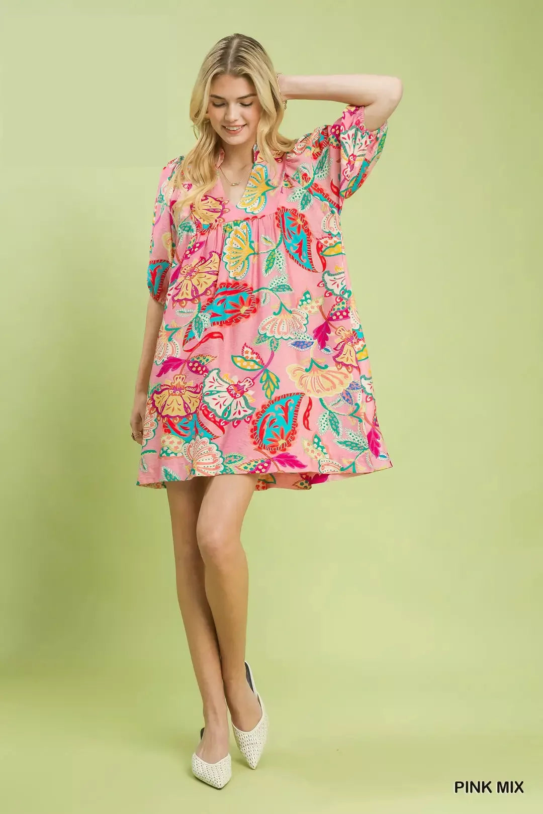 Paisley Print Mini Dress - alternate view 4