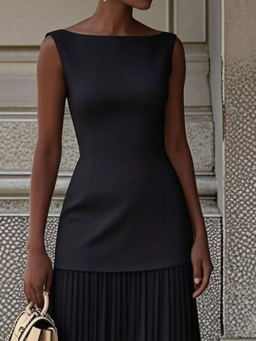 Sleeveless Pleated Maxi Dress - alternate view 5