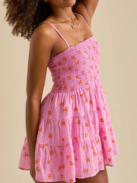Floral Smocked Tiered Mini Cami Dress - alternate view 2