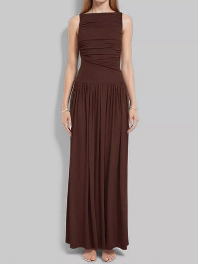 Ruched Sleeveless Maxi Dress - alternate view 5