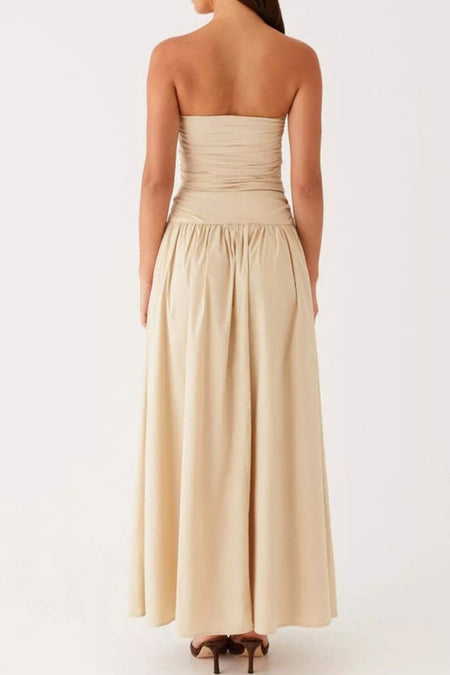 Strapless Ruched Maxi Dress - alternate view 5