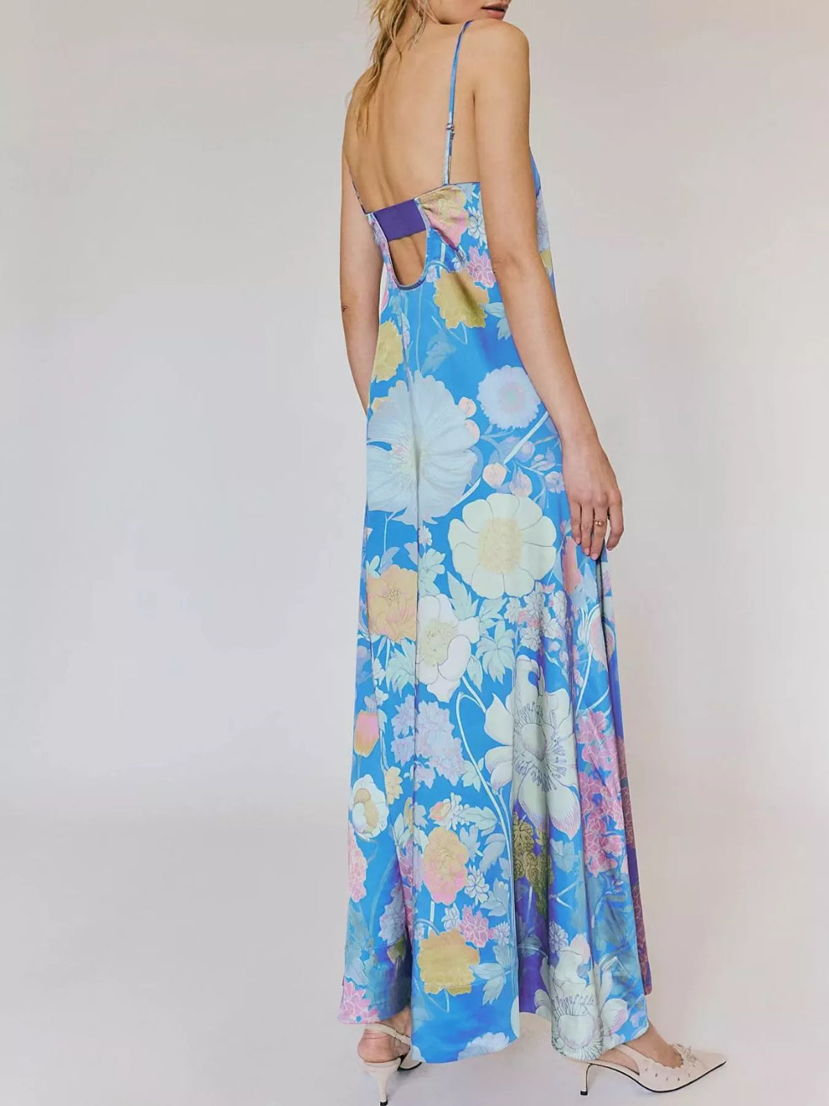 Floral Print Sleeveless Maxi Dress - alternate view 11