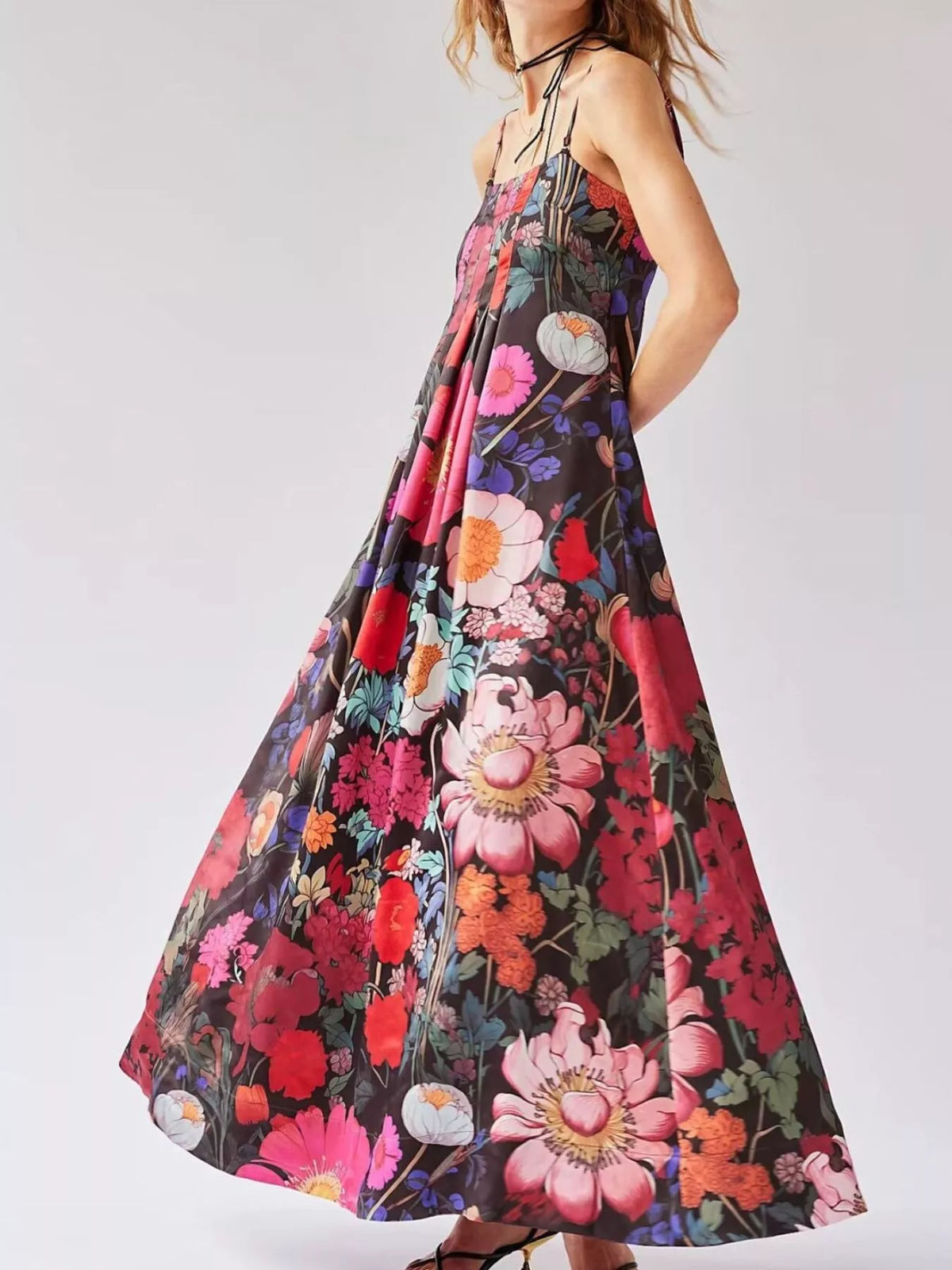 Floral Print Sleeveless Maxi Dress - alternate view 7