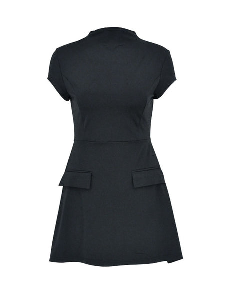 Mock Neck A-Line Mini Dress - alternate view 8