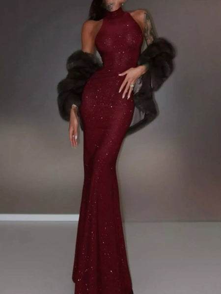Sequin Sleeveless Maxi Dress - alternate view 10