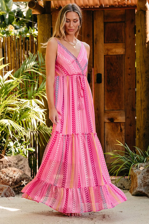 Printed Surplice Maxi Cami Dress - alternate view 2