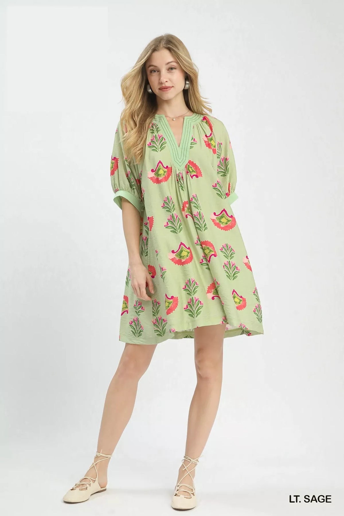 Abstract Print Mini Dress - alternate view 4