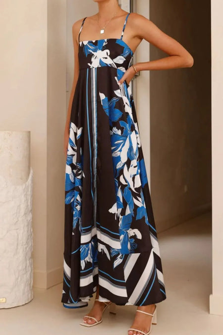 Printed Square Neck Cami Maxi Dress - alternate view 3