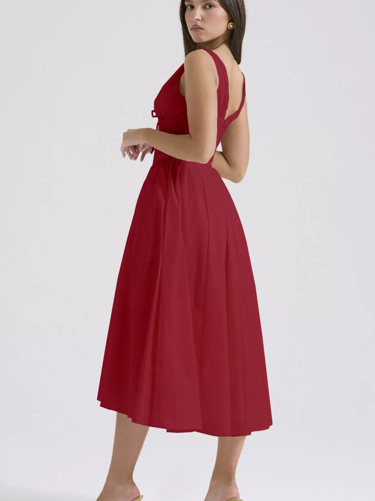 V-Neck Sleeveless Midi Dress - alternate view 11