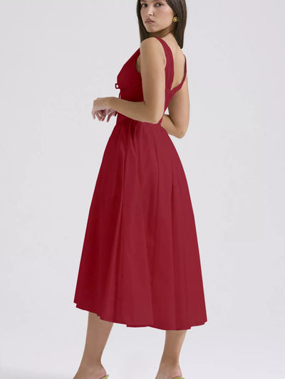 V-Neck Sleeveless Midi Dress - alternate view 11
