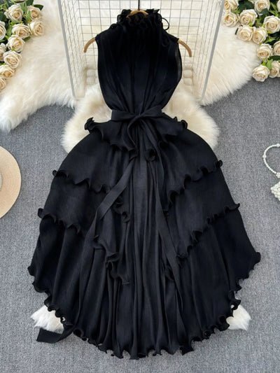 Ruffled Tiered Sleeveless Midi Dress - alternate view 15